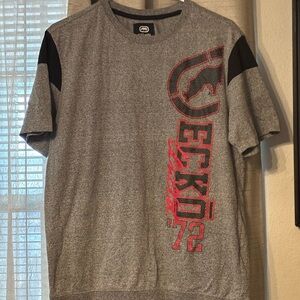 Ecko Unlimited Gray and Red Graphic Tee